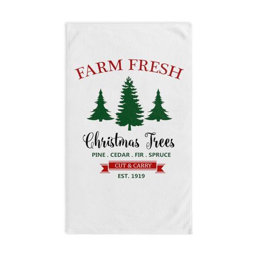 Christmas Hand Towel,Farm Fresh Hand Towel, Christmas Towels,xmas Decoration - Tumble Hills