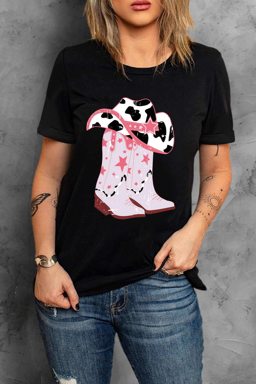 Cowboy Hat and Boots Graphic Tee