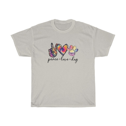 Peace love dog Heavy Cotton Tee,Inspirational shirt,dog shirt, freeshipping - Tumble Hills